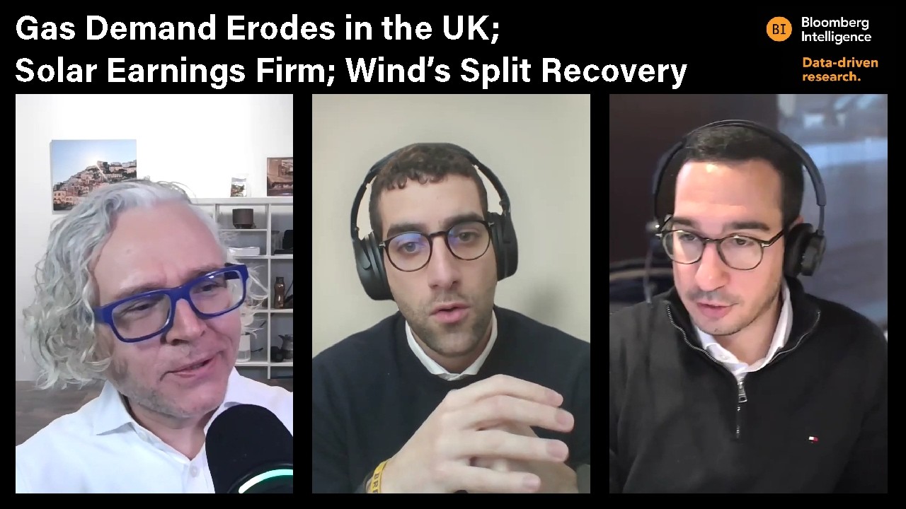 Gas Demand Erodes in the UK; Solar Earnings Firm; Wind’s Split Recovery