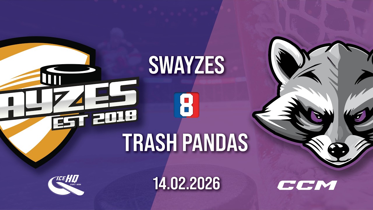 Swayzes vs Trash Pandas - Div 8 - 14th February - iceHQ Rec League ice hockey