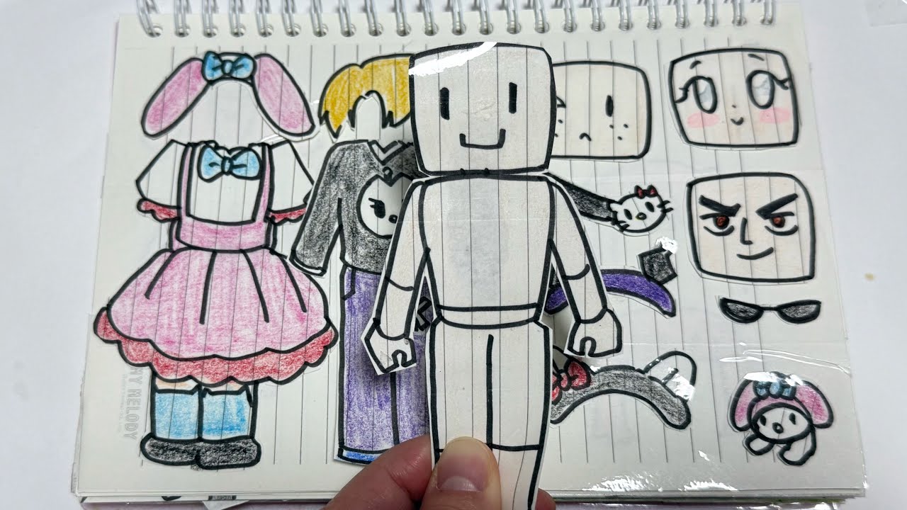 ⛄️Paperdiy⛄️ Roblox Paper Doll Play 로블록스 종이인형 옷입히기
