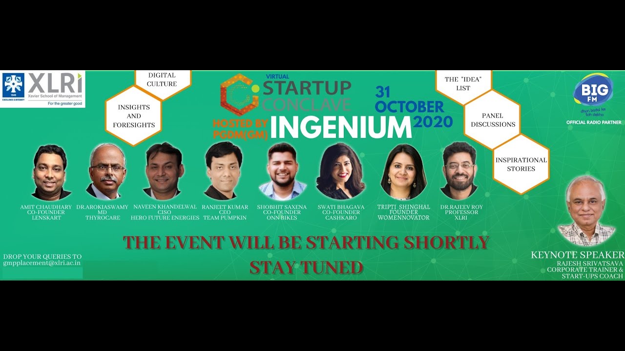 XLRI GM Startup Conclave - Ingenium 2020 - Part 2
