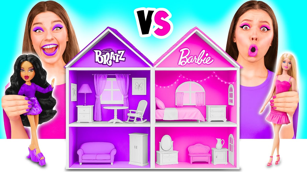 Строим Удивительный Кукольный Домик | Барби vs Братц Челлендж