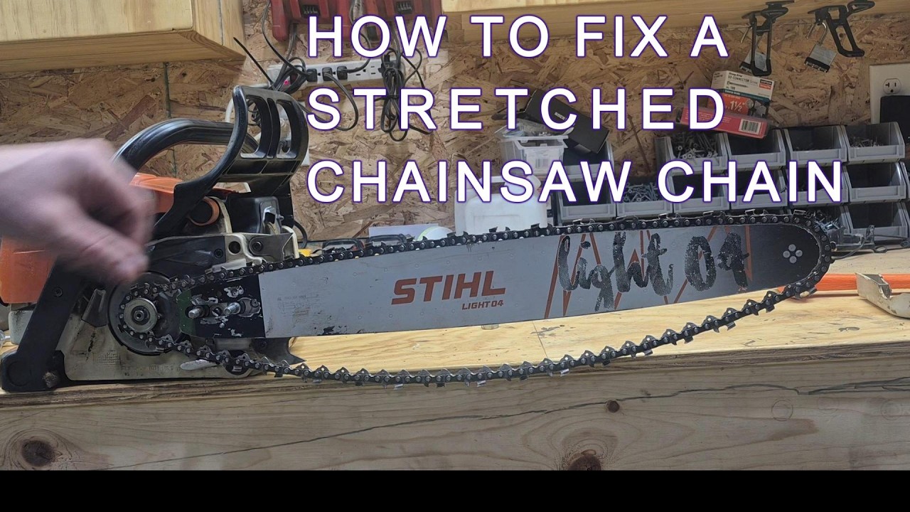 How to shorten a stretched chainsaw chain