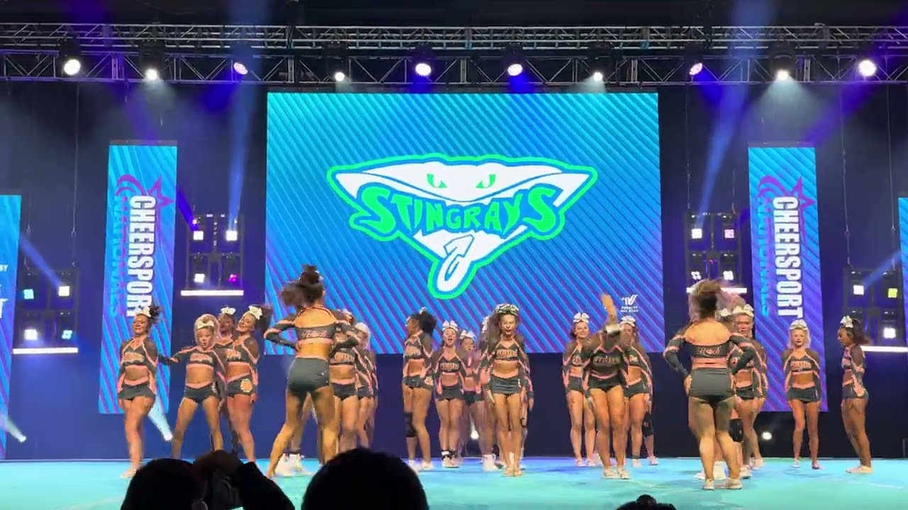 Cheersport 2025 🩵💜 Stingray Allstars Peach 🍑 day1 level 6 M Allgirl 📣0️⃣