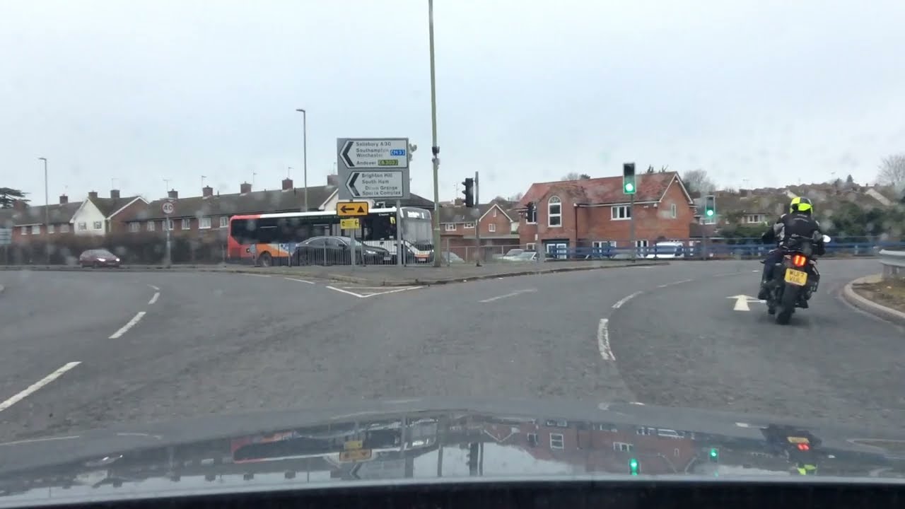 Winchester Road Roundabout, Ringway South 2nd exit to Ring Road A340 Basingstoke Driving Test Route