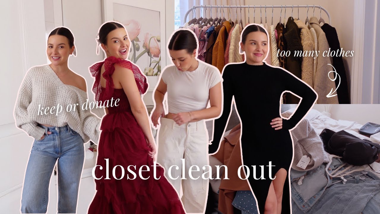 extreme closet clean out | decluttering for winter + purging 100+ items!