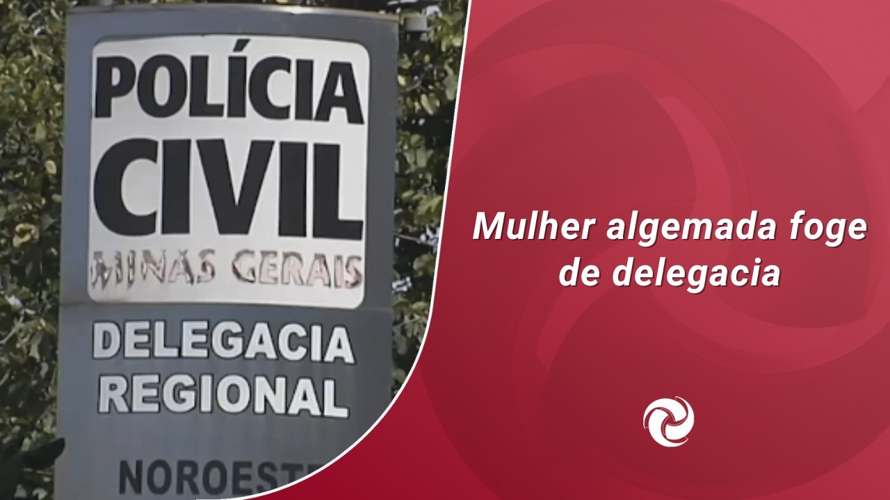 Mulher algemada foge de delegacia