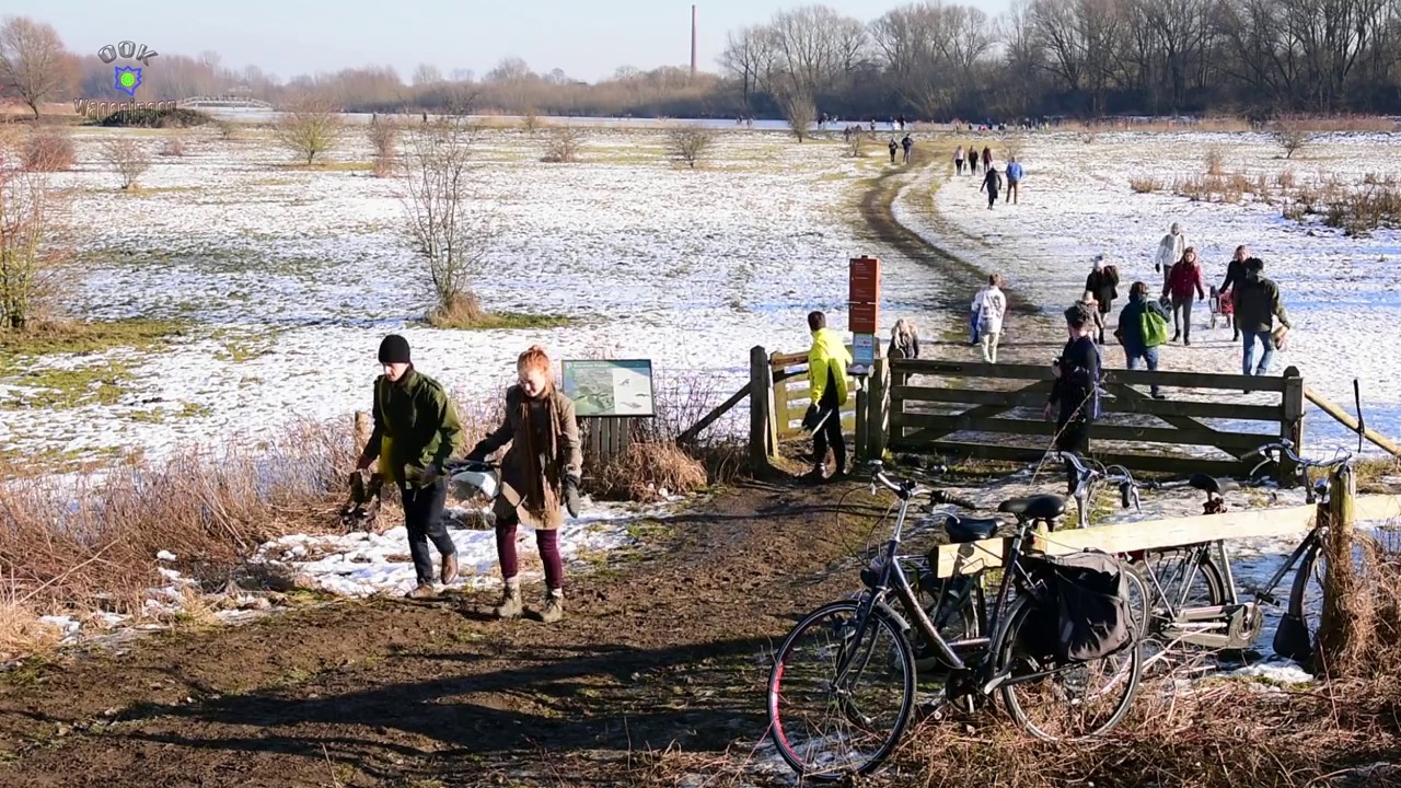 Schaatsen in de Wageningse Uiterwaarden