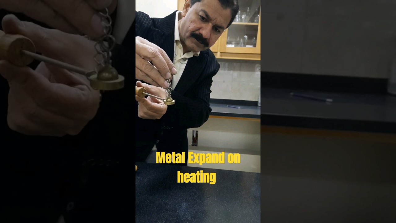 Metals expand on heating #shorts #experiment #science #scienceexperiment #metal