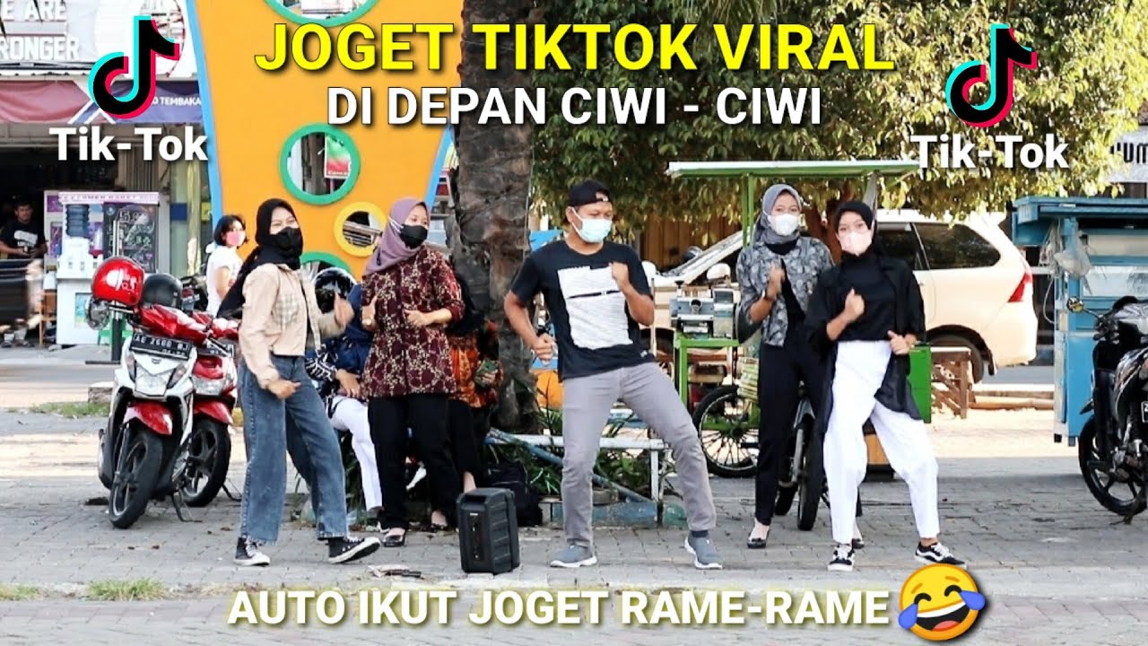 JOGET TIKTOK VIRAL DI DEPAN CIWI-CIWI AUTO LANGSUNG IKUT JOGET RAME-RAME BIKIN NGAKAK PARAH HAHA