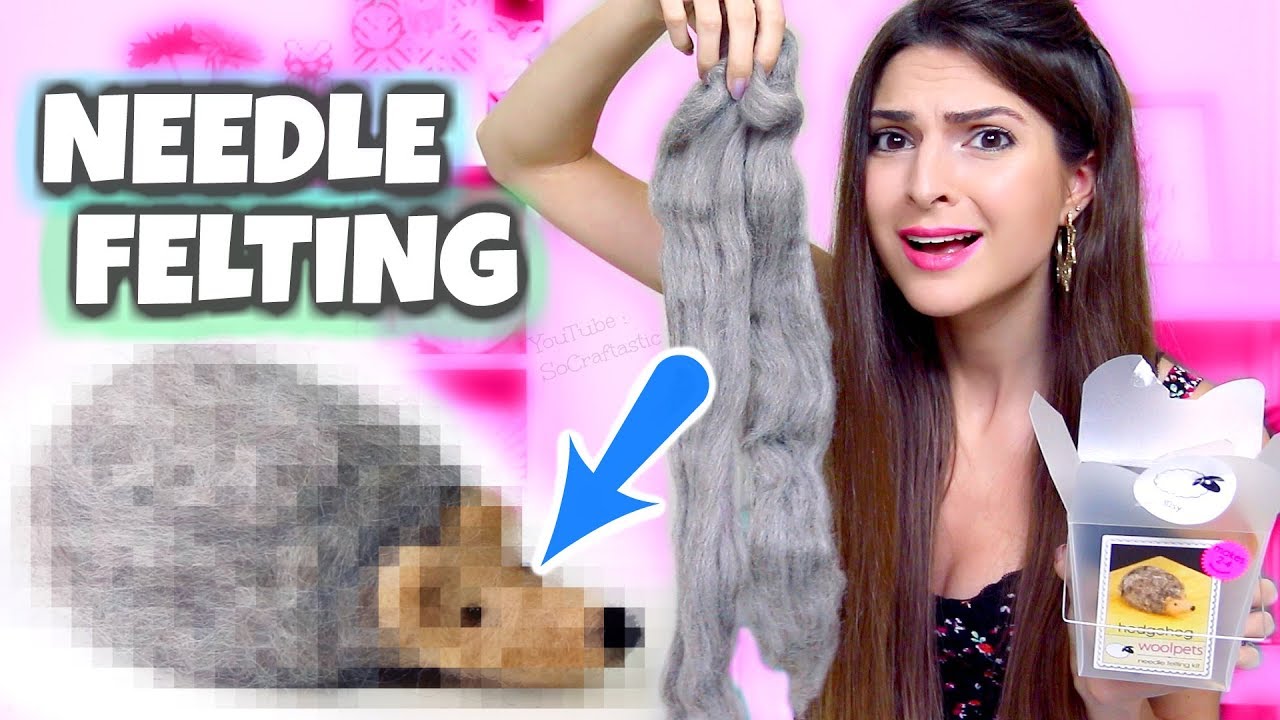 Trying NEEDLE FELTING for the FIRST TIME - Craft Kit Testing Wool Felt