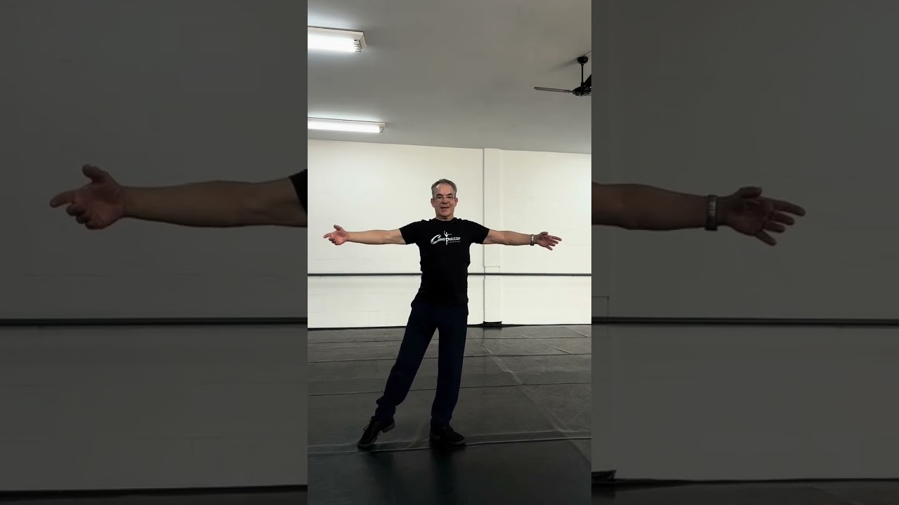 Posições do corpo do bailarino em relação ao espaço cênico. 