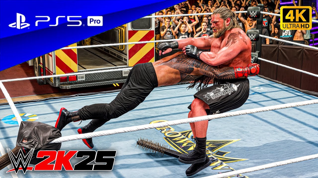 WWE 2K25 - Roman Reigns vs. Brock Lesnar | Ambulance Match | PS5™ Pro [4K60]