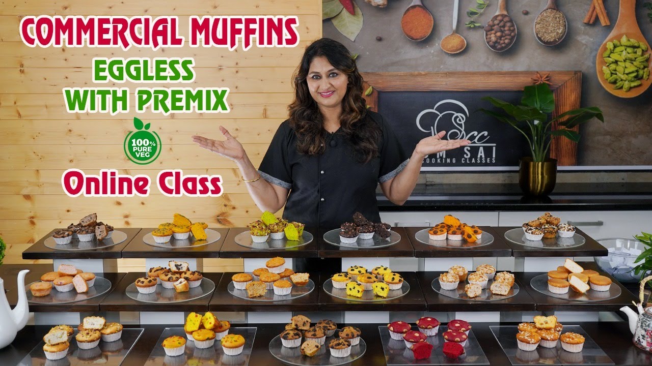 Commercial Muffins Eggless With Premix Online Class ☎️8551 8551 07 8551 8551 04 By Om Sai Cooking