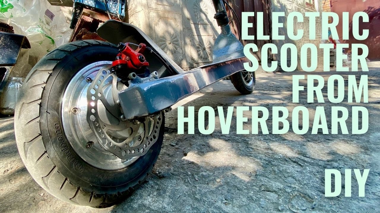 Electric scooter from hoverboard DIY home made
