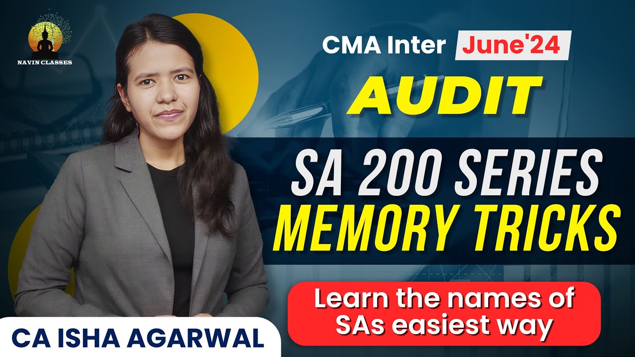 SA 200 | Tricks to remember SA names | CA Isha Agarwal