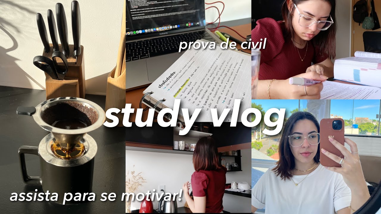 study vlog | estudando para prova de civil, anotações na facul e + [assista para se motivar]