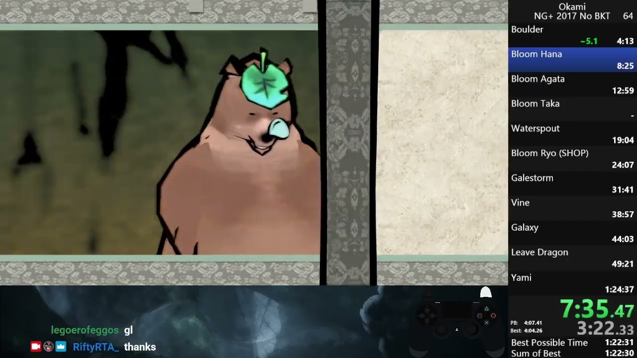 *WR* Okami NG+ 2017 No BKT (Any%) Speedrun in 1:22:42