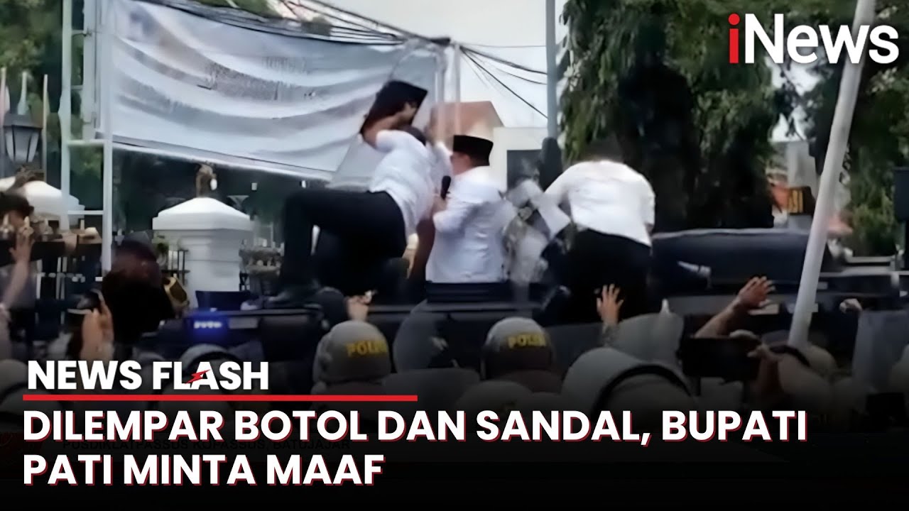 Muncul di Hadapan Pendemo, Bupati Pati Dilempar Botol dan Sandal | News Flash (13/8)