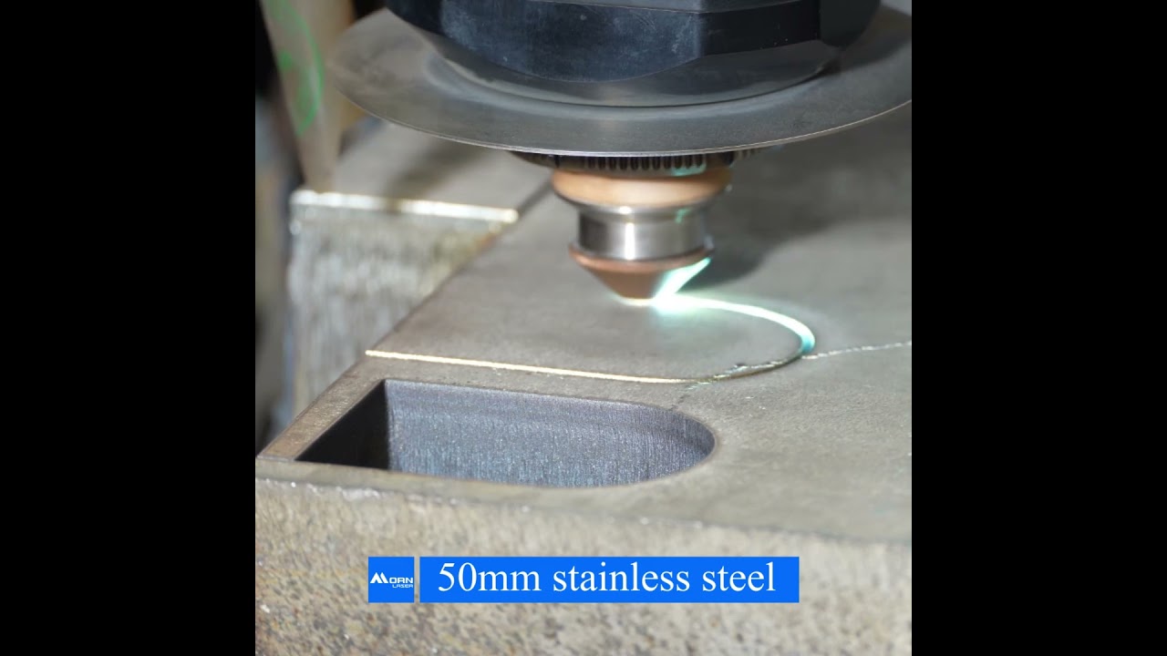 Watch 30000W Fiber Laser Cutting Machine Cut 50mm Stainless Steel