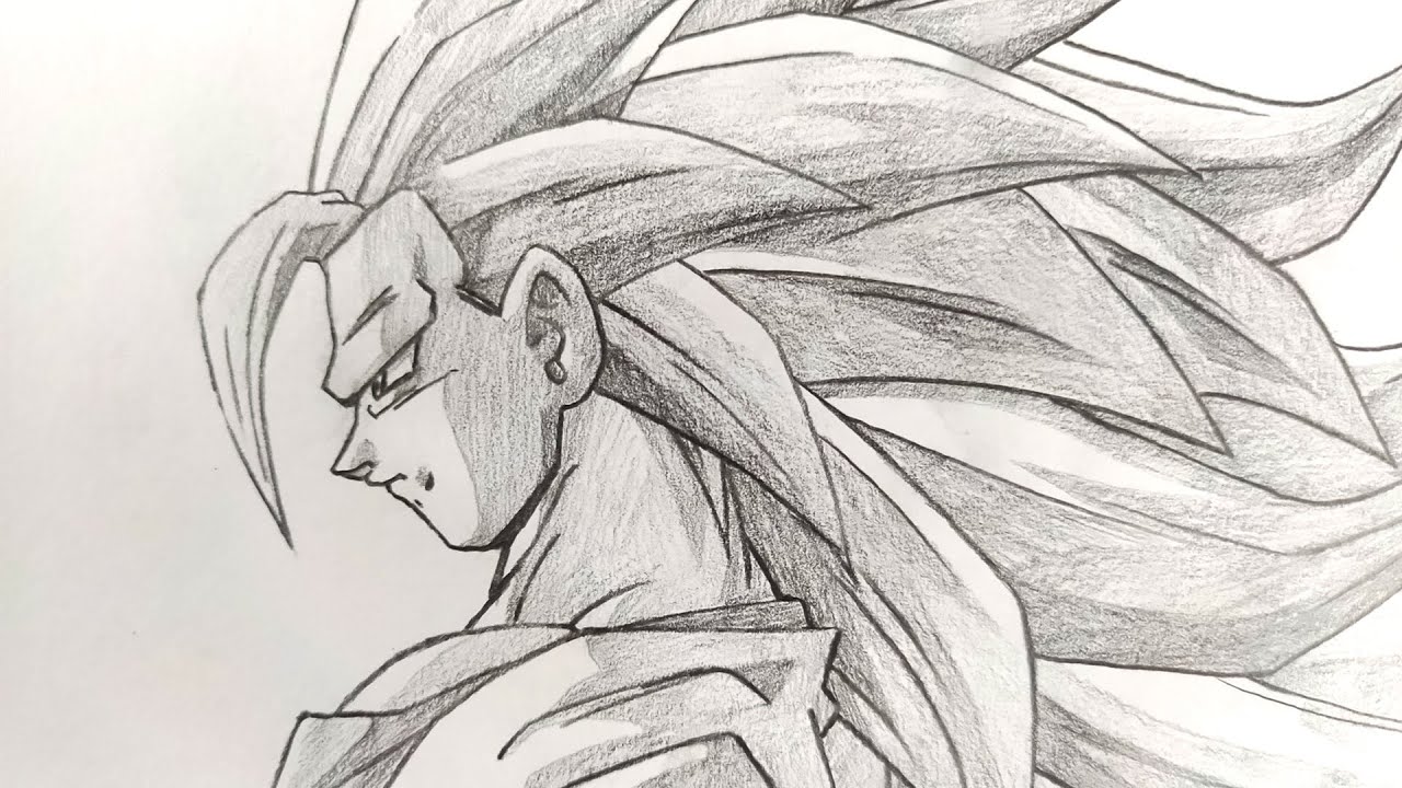 How to draw goku ssj3