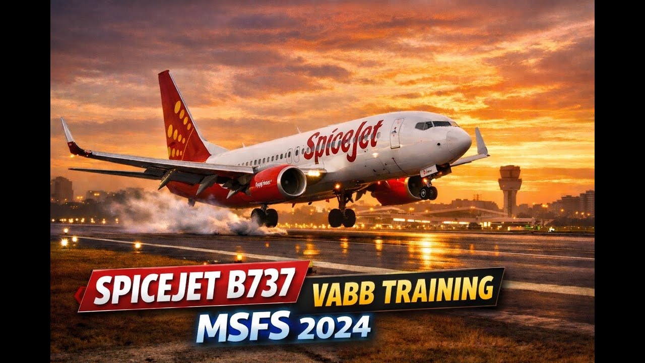 SpiceJet B737 Touch & Go Training ✈️ VABB Pattern Work | MSFS 2024 | Fur Wings