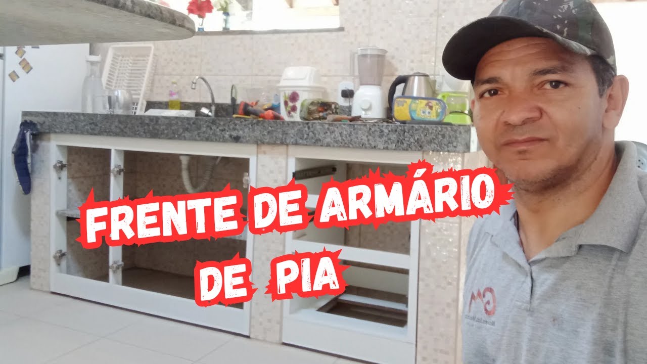 COMO FAZER ARMÁRIO para pia de cozinha feito com MDF/FRENTE De ARMÁRIO DE PIA