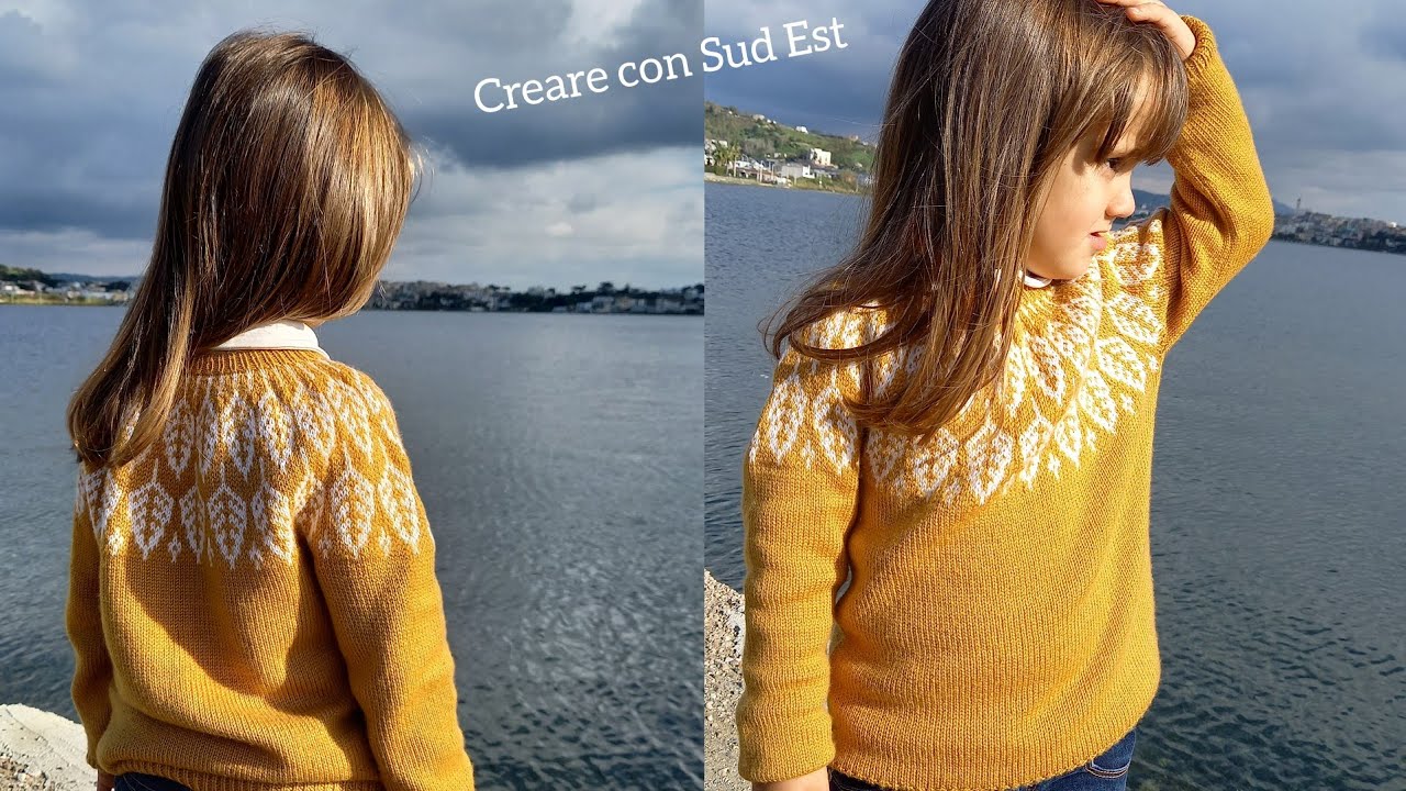 maglione foglia d'oro