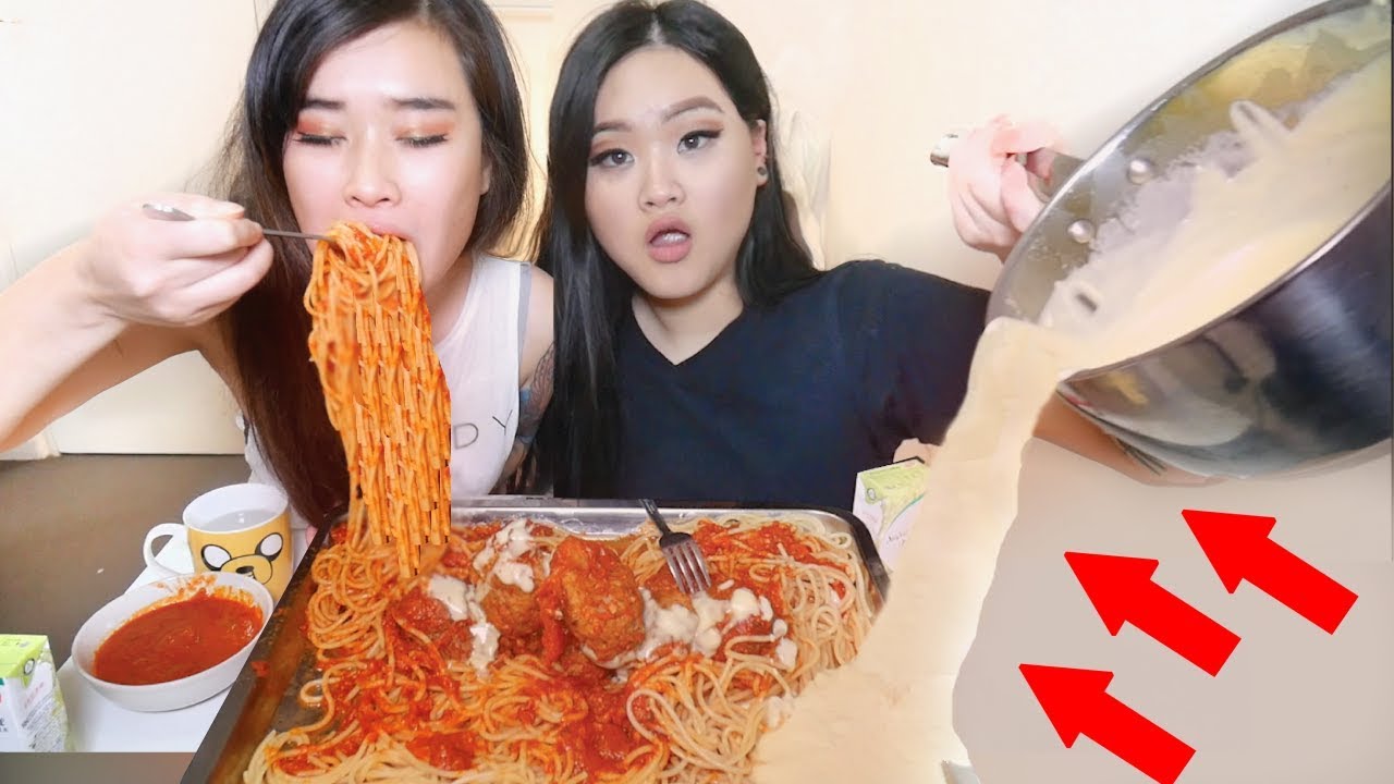 WATCH GIVEAWAY | Spaghetti Meatballs Mukbang Eating Show