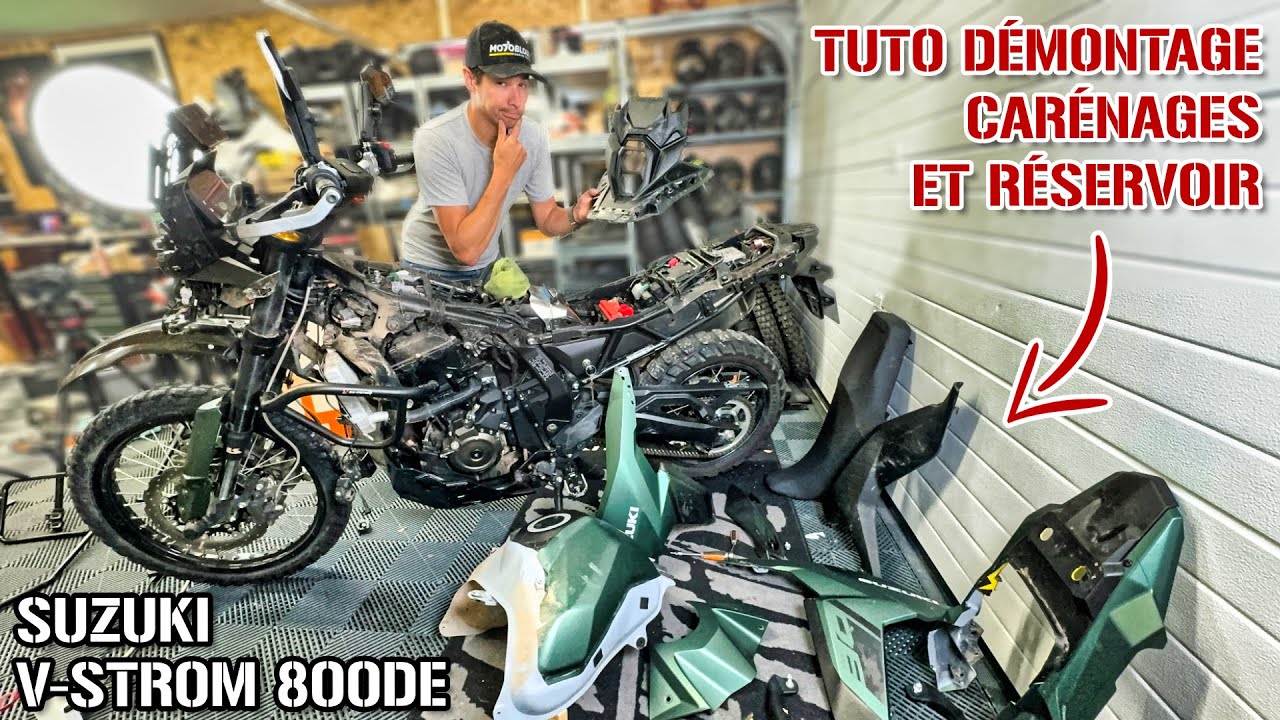 Démonter les carénages et le réservoir de la Suzuki V-Strom 800DE / 800SE : mon tutoriel !
