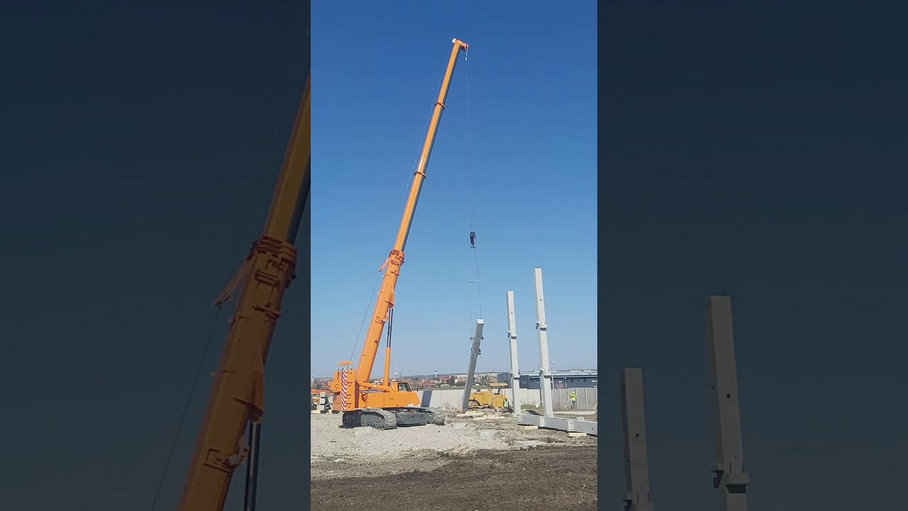 Daru bérlés, daruzás kedvező áron - 100 tonnás daru - Liebherr LTR 1100 pillér állítás