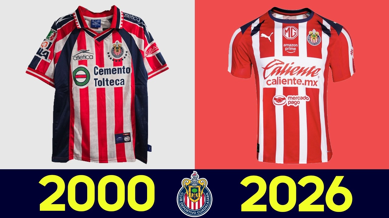 La Evolución de la Equipación del C.D. Guadalajara 2025/26 | Todas las camisetas del Chivas 2026