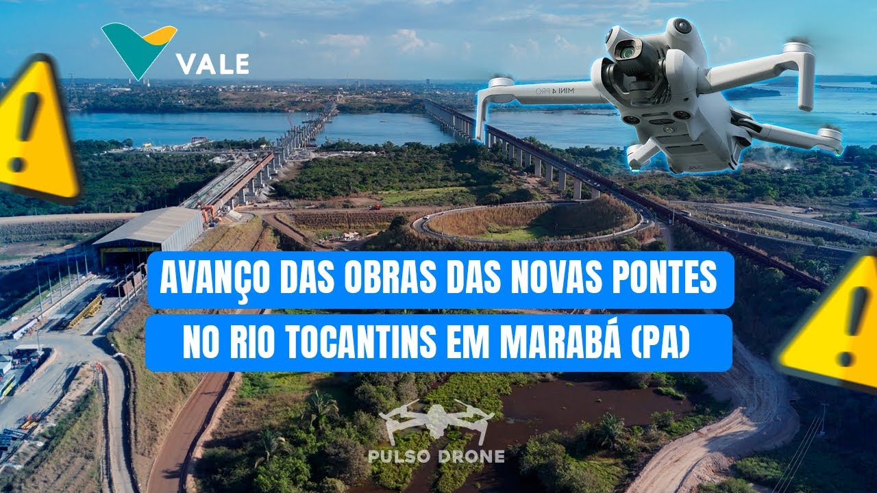 Avanço das Obras das Novas Pontes no Rio Tocantins em Marabá (PA) | Pulso Drone