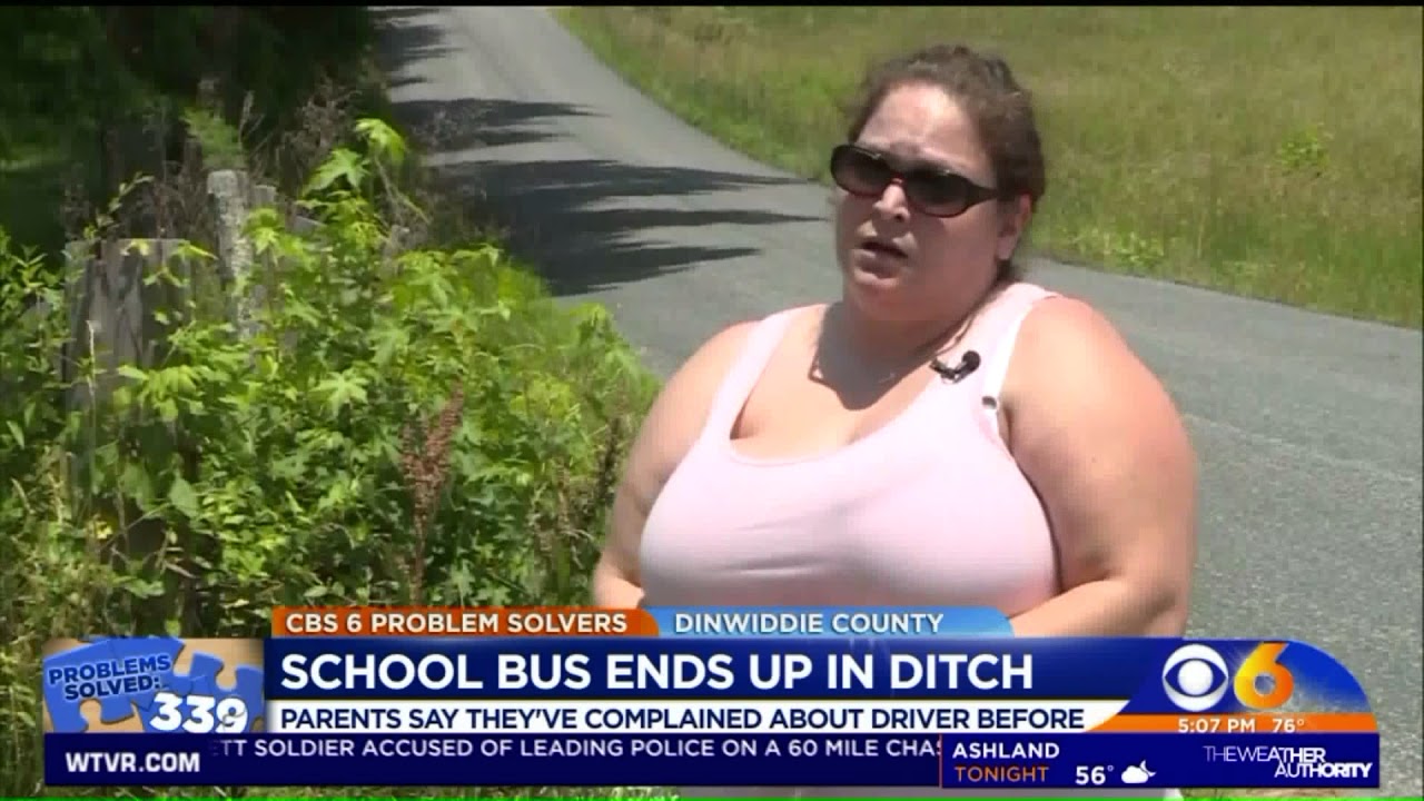 Parents complain about driver after school bus skids off road