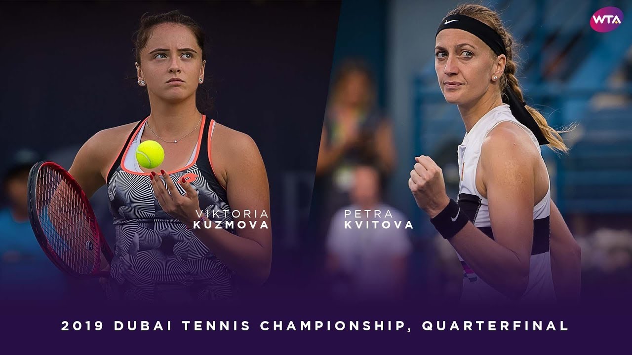 Viktoria Kuzmova vs. Petra Kvitova | 2019 Dubai Quarterfinal | WTA Highlights