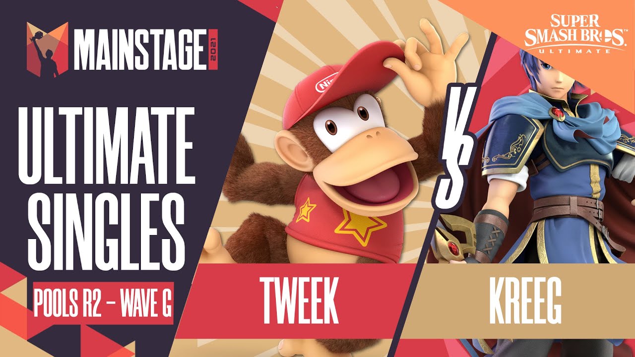 Tweek vs Kreeg - SSBU Singles: Pools R2 Wave G - Mainstage 2021 | Diddy Kong vs Marth