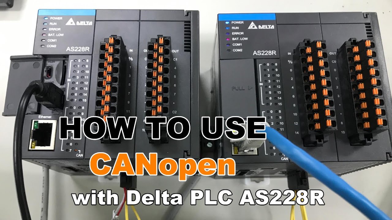 HOW TO USE CANopen with Delta PLC AS228R / 如何使用台達PLC AS228R 進行CANopen 通訊 / CANbus