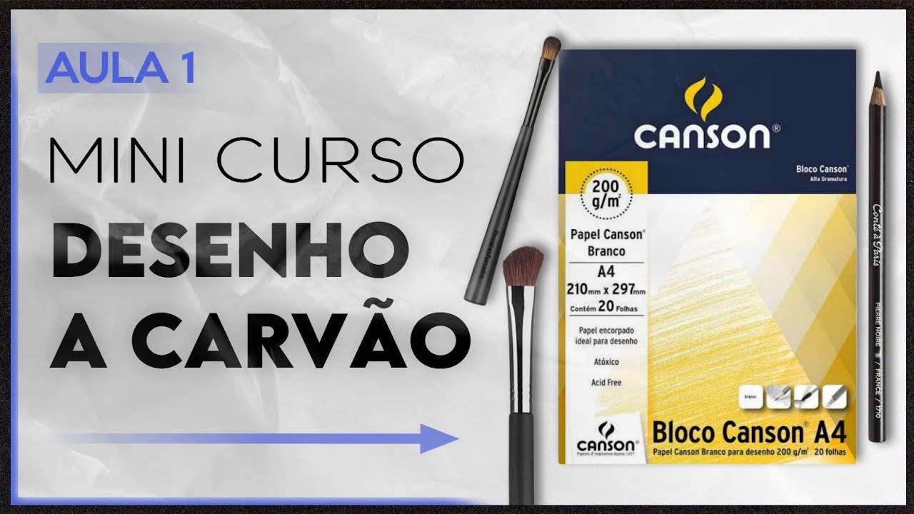 Mini Curso de Desenho Realista a Carvão - Materiais e Bônus