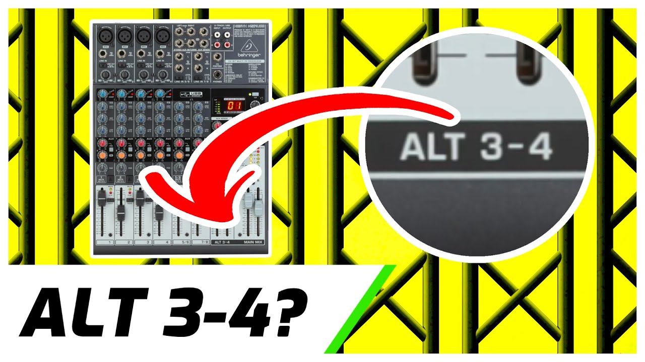 Что делает Alt 3-4? | Настройка аудиомикшера Behringer Xenyx