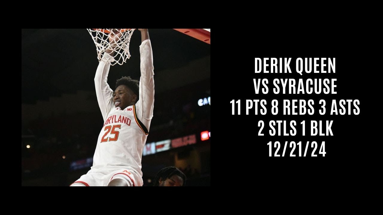 Derik Queen vs Syracuse (11 PTS 8 REBS 3 ASTS 2 STLS 1 BLK) 12/21/24
