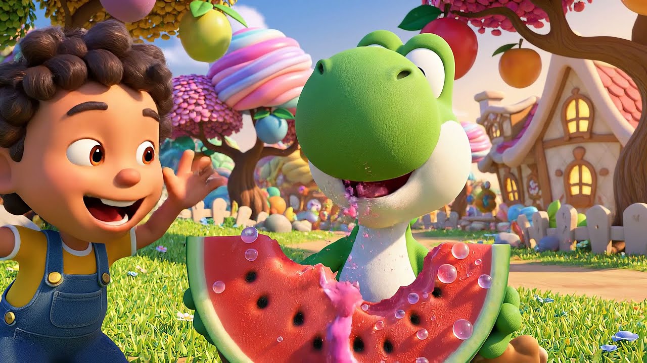 Mario e o Bebê Yoshi Comeram a Fruta Errada | Canções Infantis e Rimas para Crianças