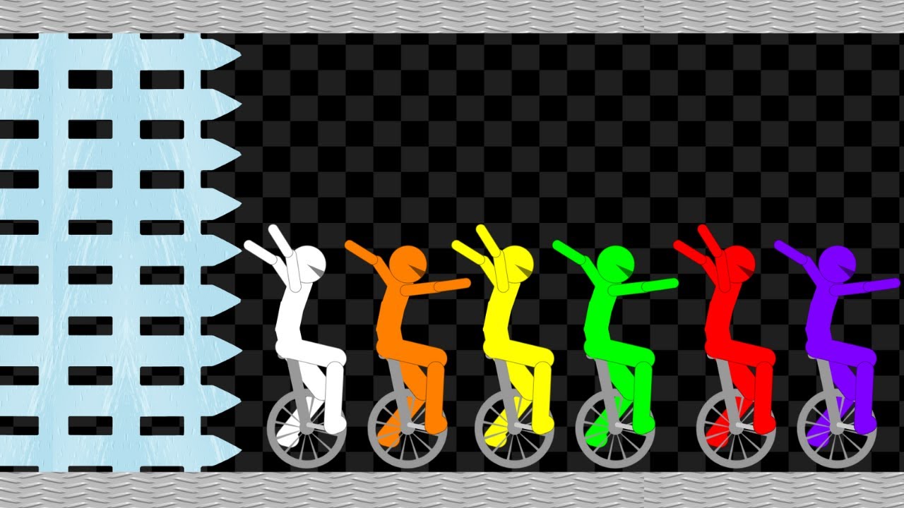 Survival Stickman Unicycle Race - Escape From Sharp Ice