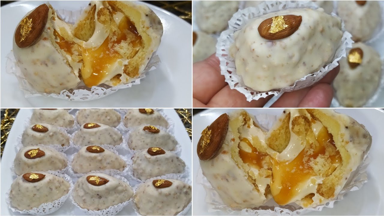 جديد حلويات العيد🇩🇿حلوة اللوزة بحشوة الجوزية والكراميل وقلاصاج الهندية🔥قنبلة أعراس 2021💥