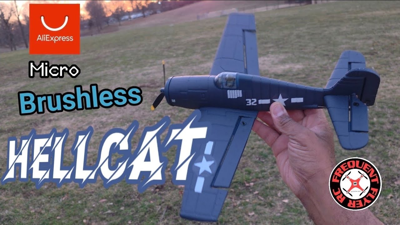 Первый полет радиоуправляемого самолета FX Micro Brushless Hellcat RC Plane 🔥
