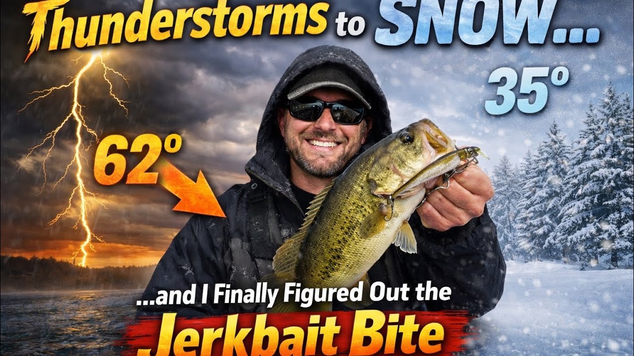 Рыбалка во время ОЧЕНЬ сильного холодного фронта… (Я этого не ожидал)