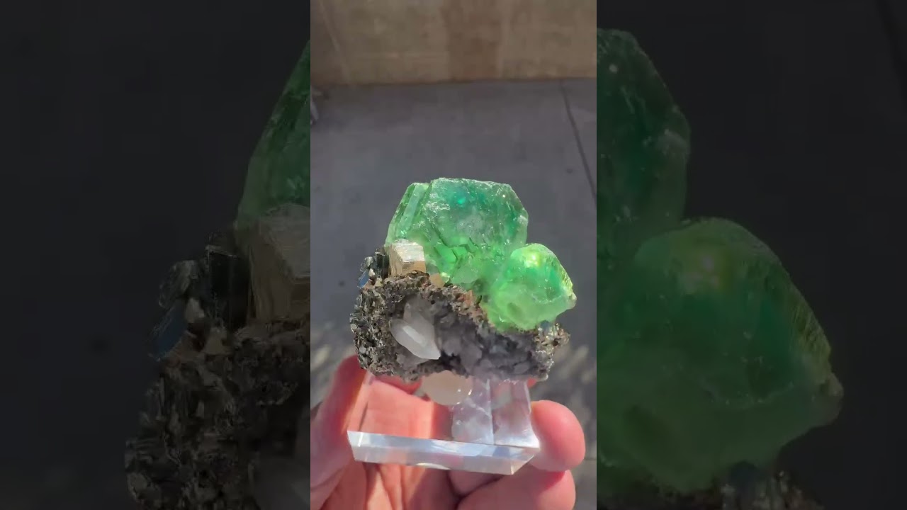 Fluorite on Pyrite from Peru | Fine Art Minerals | Fluorite |