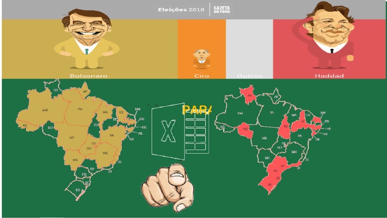Mapa no Excel Presidentes do Brasil