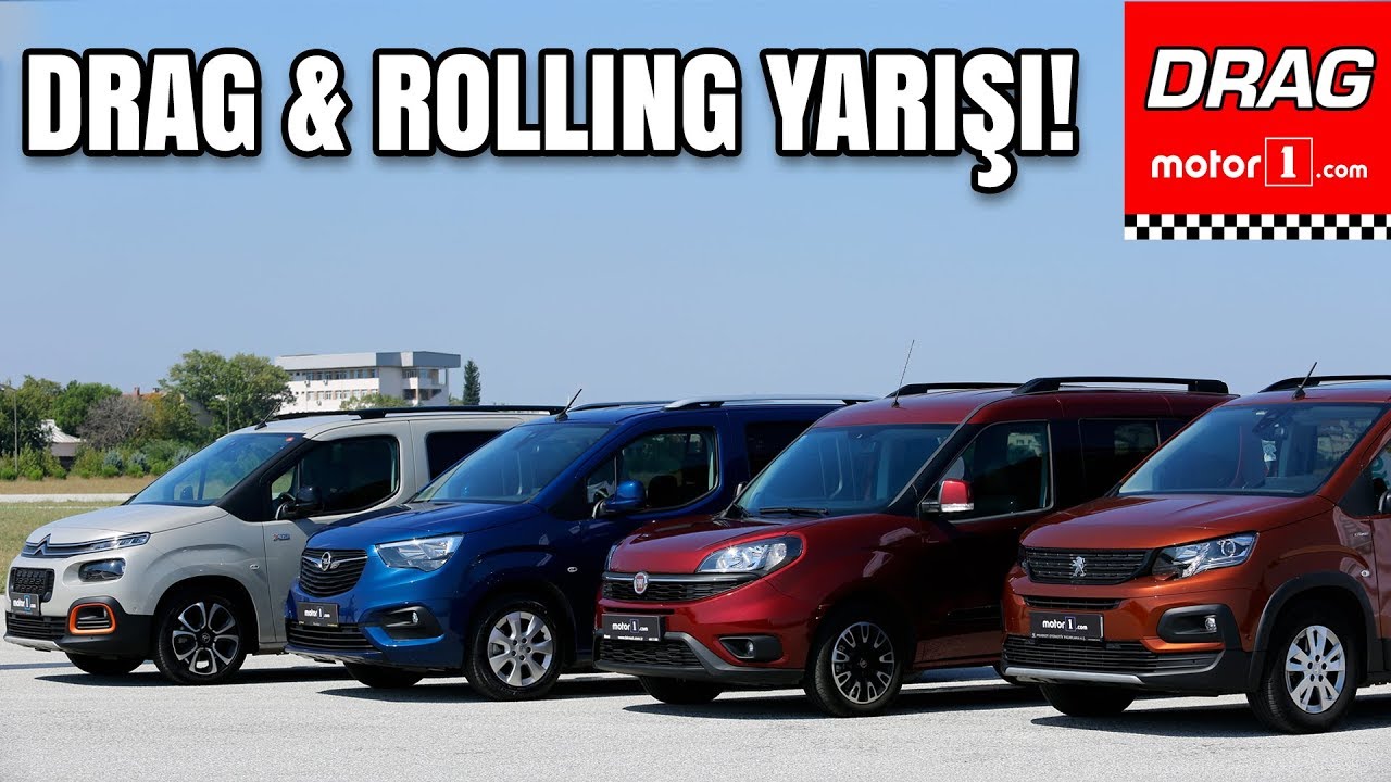 Drag & Rolling Yarışı! | Fiat Doblo vs. Peugeot Rifter vs. Opel Combo vs. Citroen Berlingo