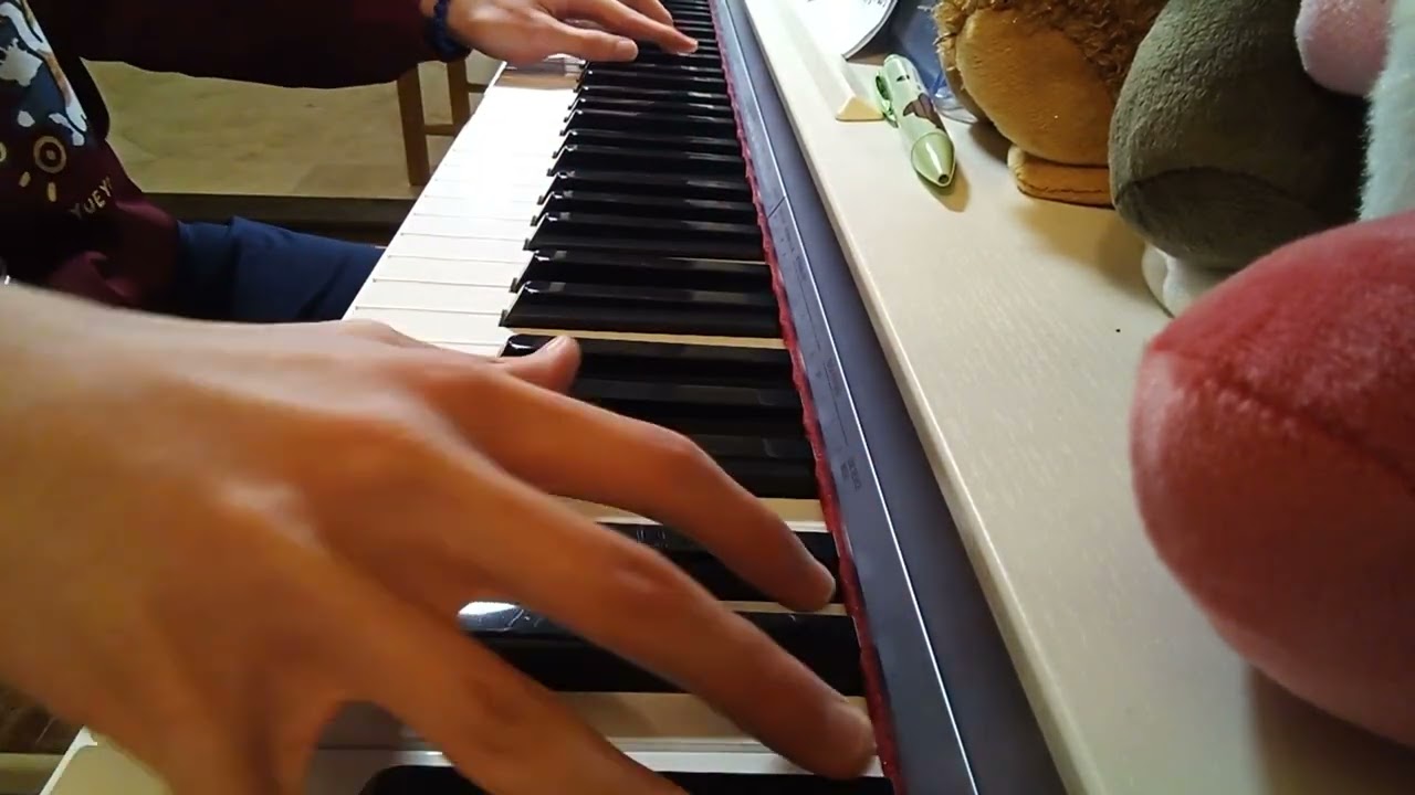playing piano instead of studying for math  ... 
