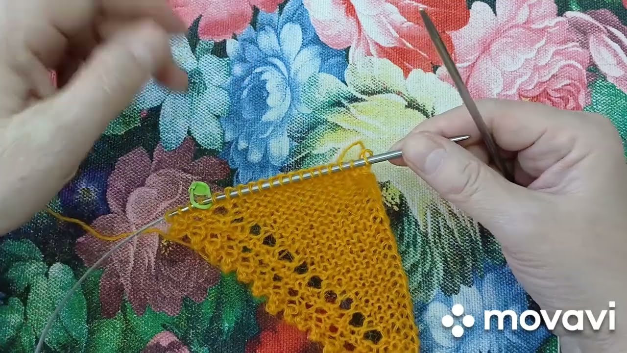 Бактус, косынка с зубчатым красивым краем. Модель для новичков и не только!!!