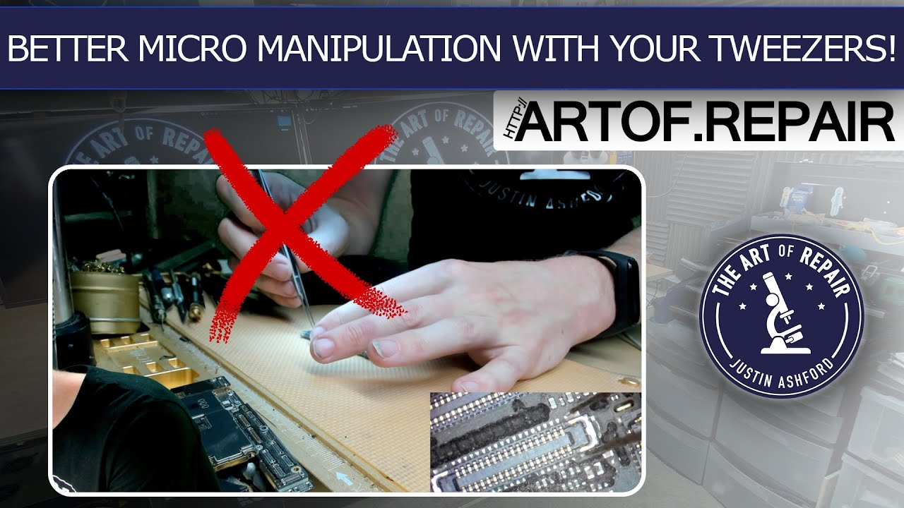 How to hold Microsoldering Tweezers with intent | More Stability + Maneuverability